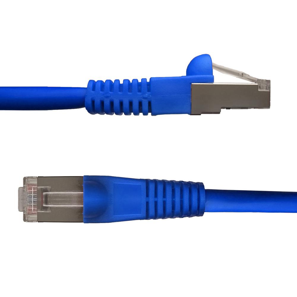 NTW 100 ft. Cat6 Snagless Shielded (STP) Network Patch Cable, Blue345