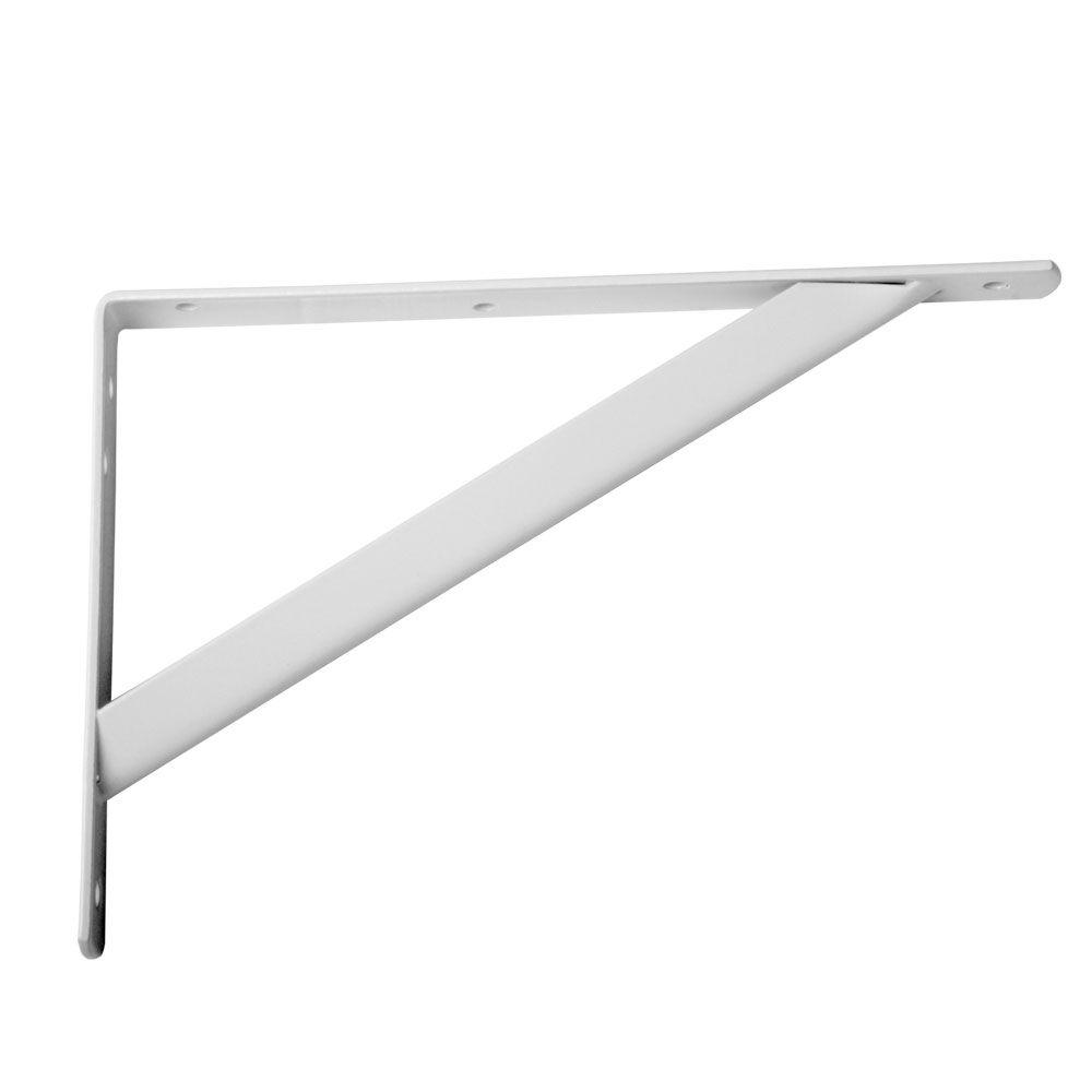 Everbilt 11 25 In X 1 05 In White Shelf Bracket Hd 0494 Wt The