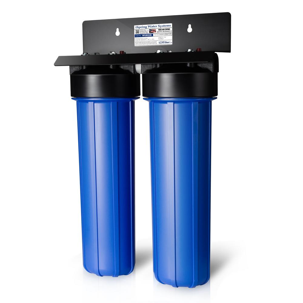 ISPRING LittleWell 2Stage 80,000 Gal. Big Blue Whole House Water Filter with MultiLayer