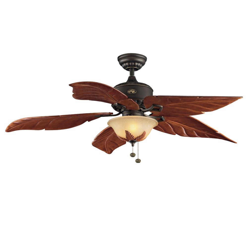 Hampton Bay Antigua Plus 56 In Led Indoor Oil Rubbed Bronze Ceiling Fan With Light Kit 73540 The Home Depot