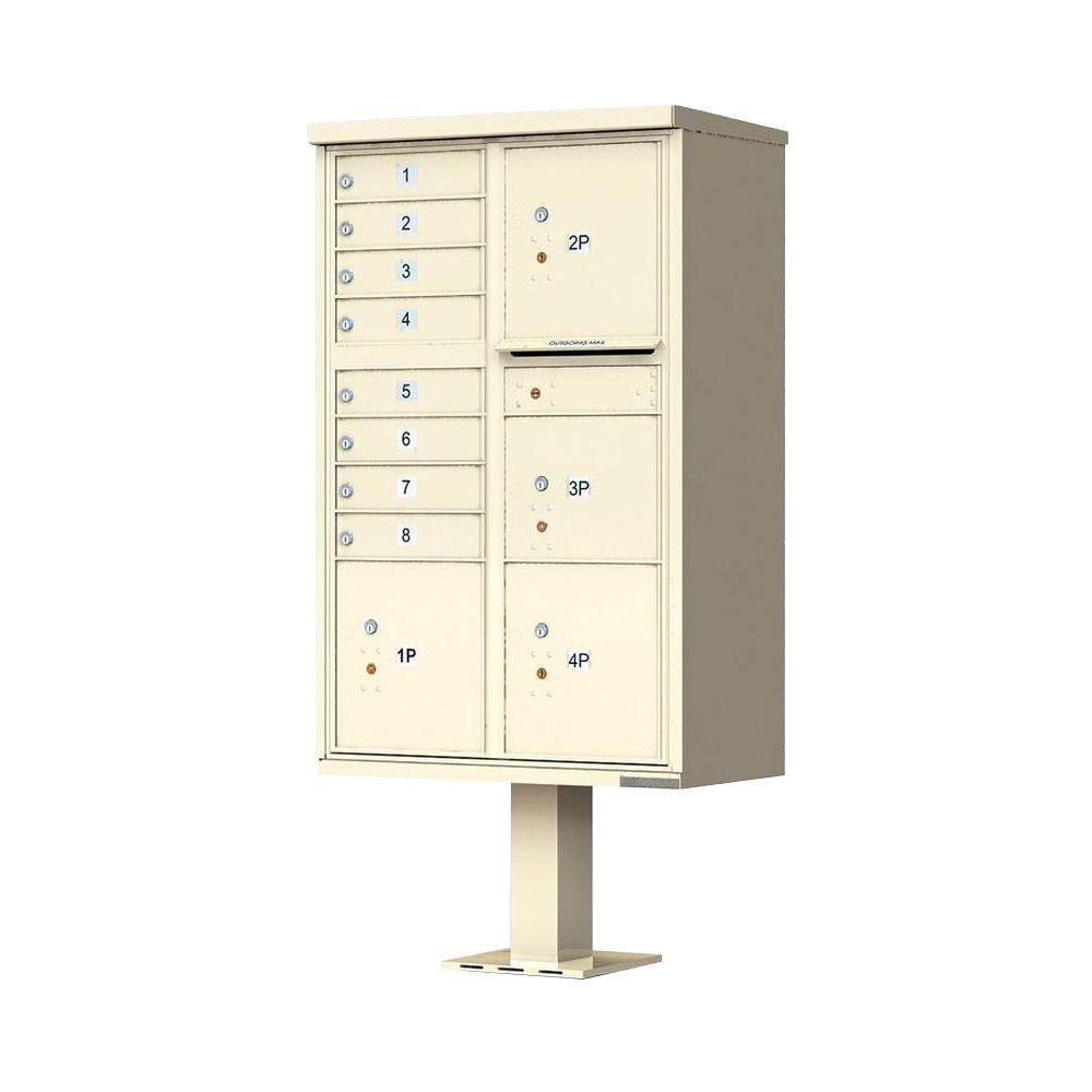 Florence 1570 Series 8 Mailboxes, 1 Outgoing Compartment, 4 Parcel Lockers, Vital Cluster Box
