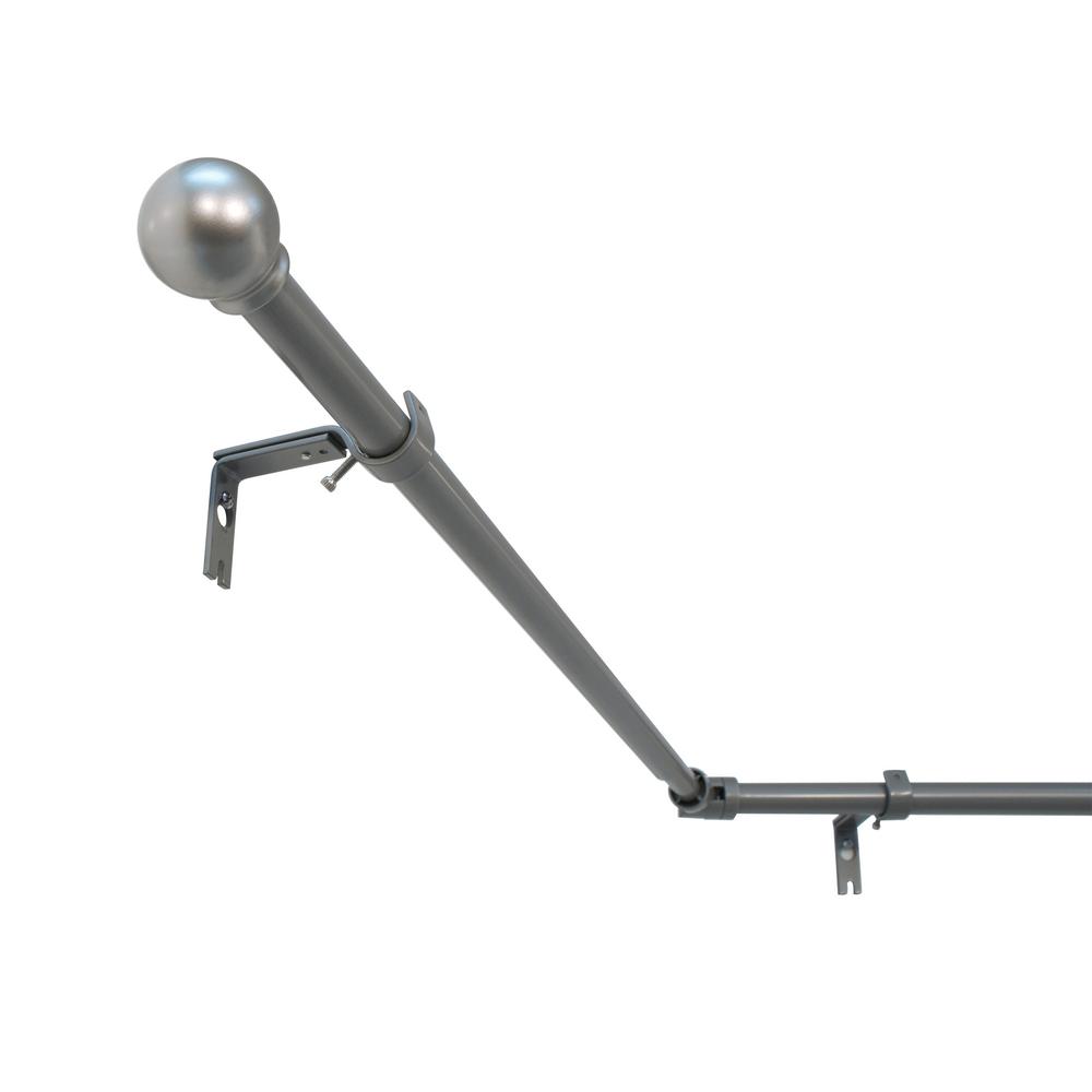 Decopolitan 3 4 In Bay Window Ball Drapery Single Rod Set In