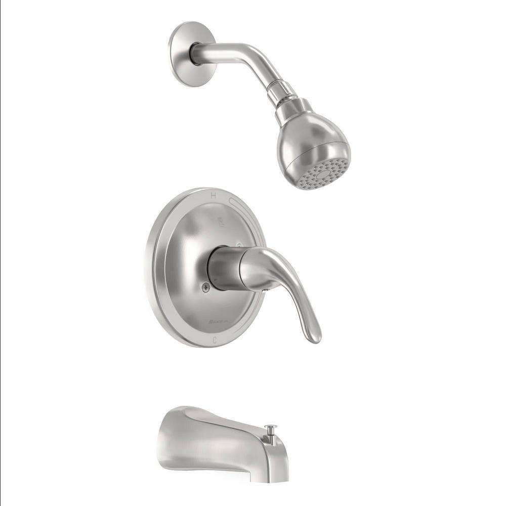Glacier Bay Builders SingleHandle 1Spray Tub and Shower Faucet in