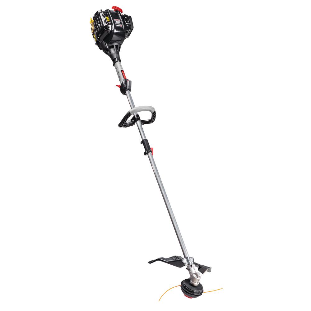 Troy-Bilt. 32 cc 4-Cycle Straight Shaft Attachment Capable Gas Trimmer with  JumpStart Capabilities