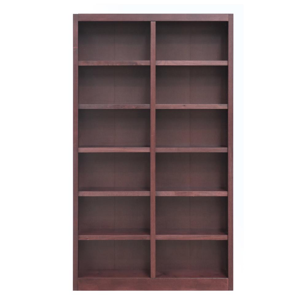 Concepts In Wood Midas Double Wide Wood Bookcase 12 Shelves 84