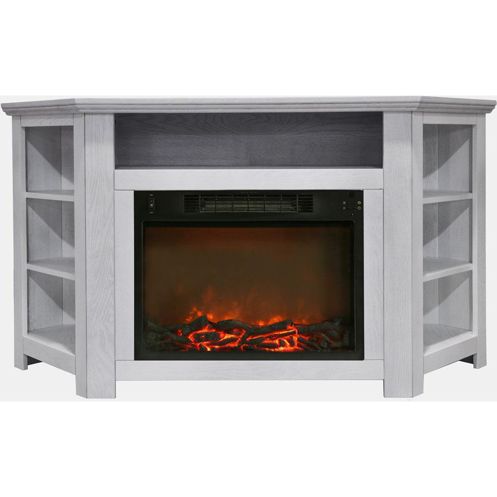 Amesbury 45 5 In W Corner Convertible Electric Fireplace White