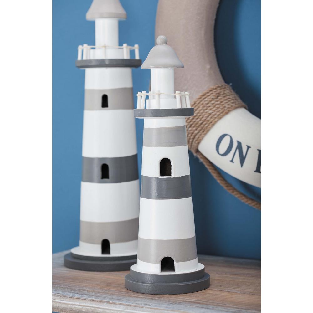 Litton Lane 4 In X 13 In Coastal Living Gray And White Wooden