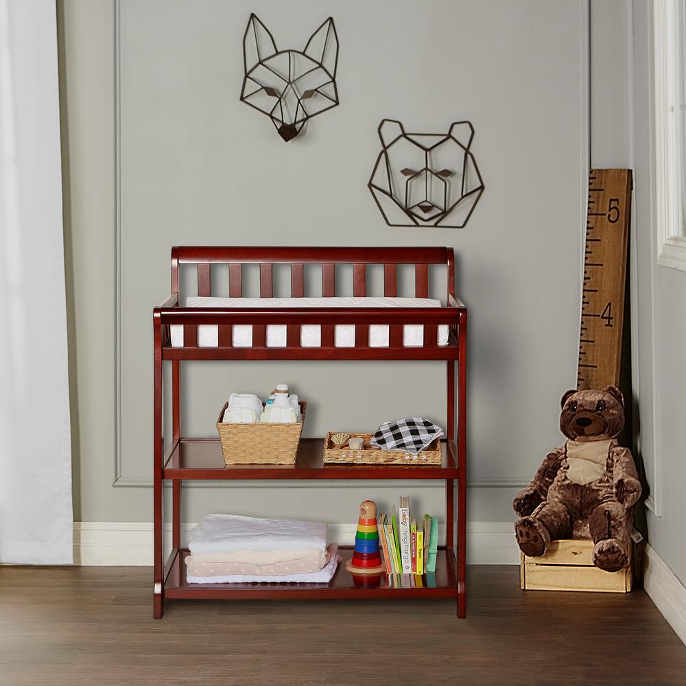 ꮭ delta eclipse changing table black cherry. the home depot