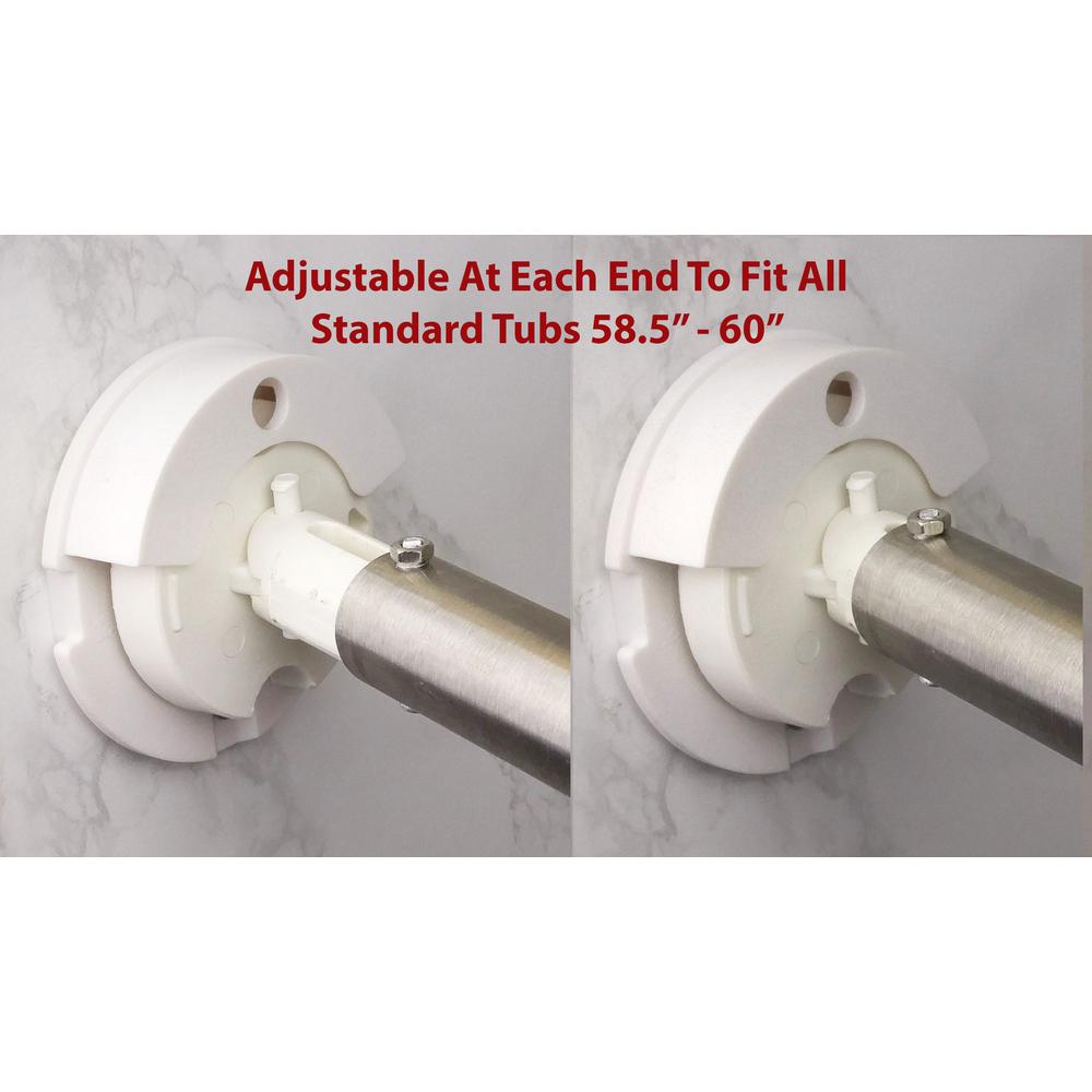Rotator Rod 60 In Stainless Steel Rotating Curved Shower Rod In