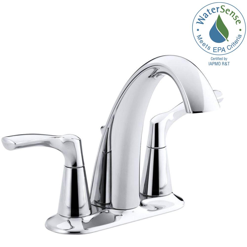 KOHLER Mistos 4 in. Centerset 2Handle WaterSaving Bathroom Faucet in