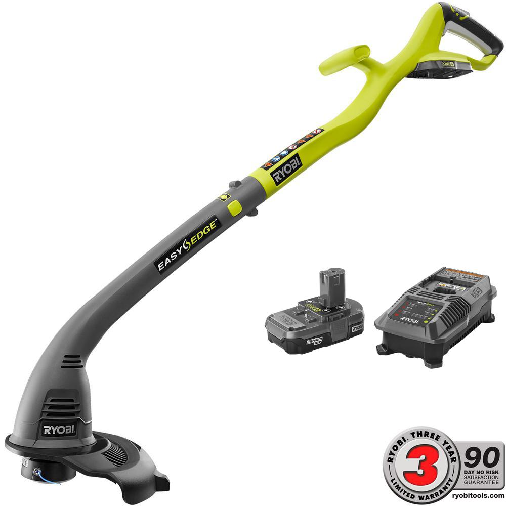 Ryobi One 18 Volt Lithium Ion Electric Cordless String Trimmer And