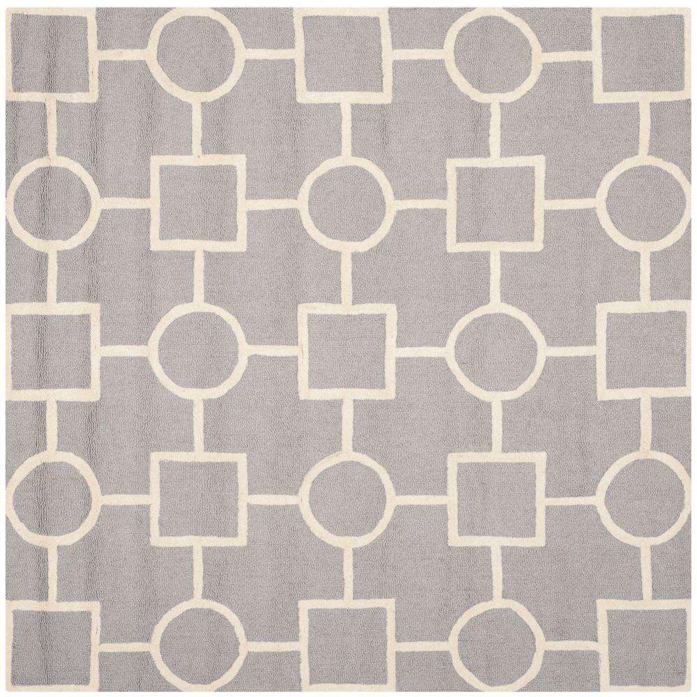 Safavieh Cambridge Silver Ivory 6 Ft X Square Area Rug