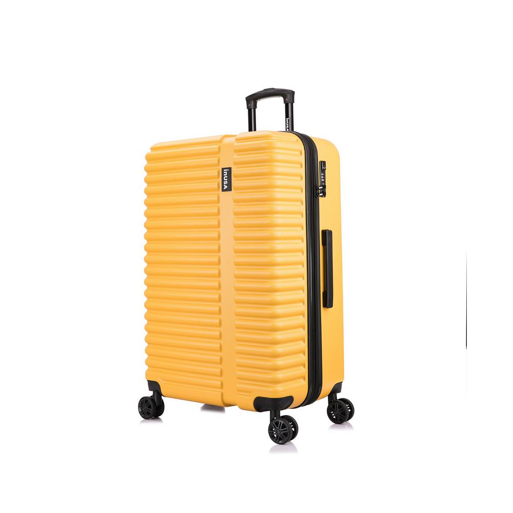 yellow hand luggage