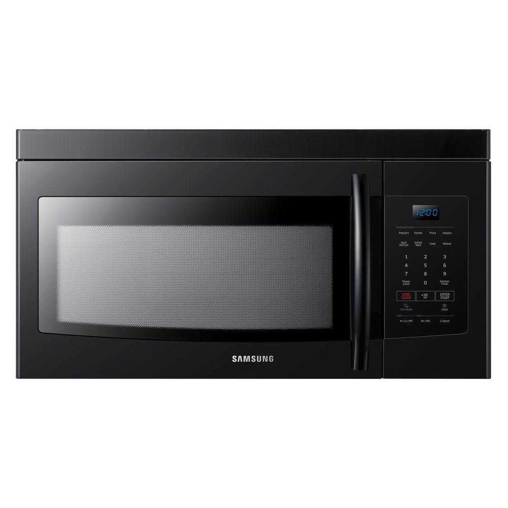 Whirlpool 1 7 Cu Ft Over The Range Microwave In Stainless Steel Over The Range Microwave In Black