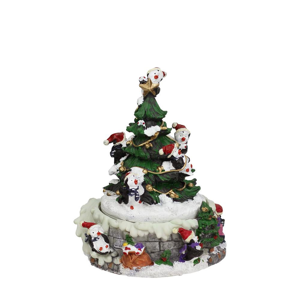 animated penguin and christmas tree winter scene rotating music box - Animated Christmas Scene Decorations animated penguin and christmas tree winter scene rotating music box - Animated Christmas Scene Decorations