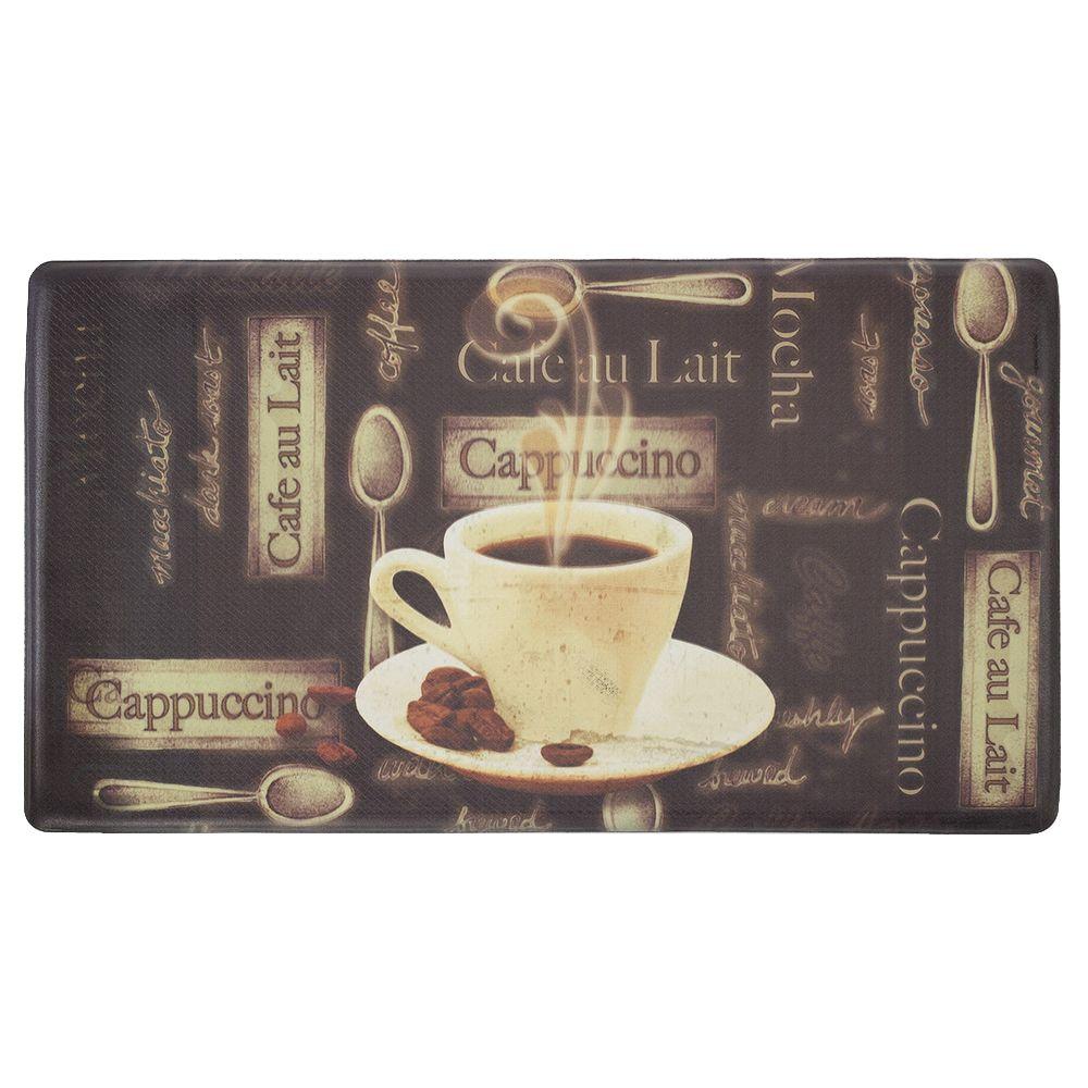 Chef Gear Cafe Au Lait 18 In X 30 In Foam Comfort Kitchen Mat