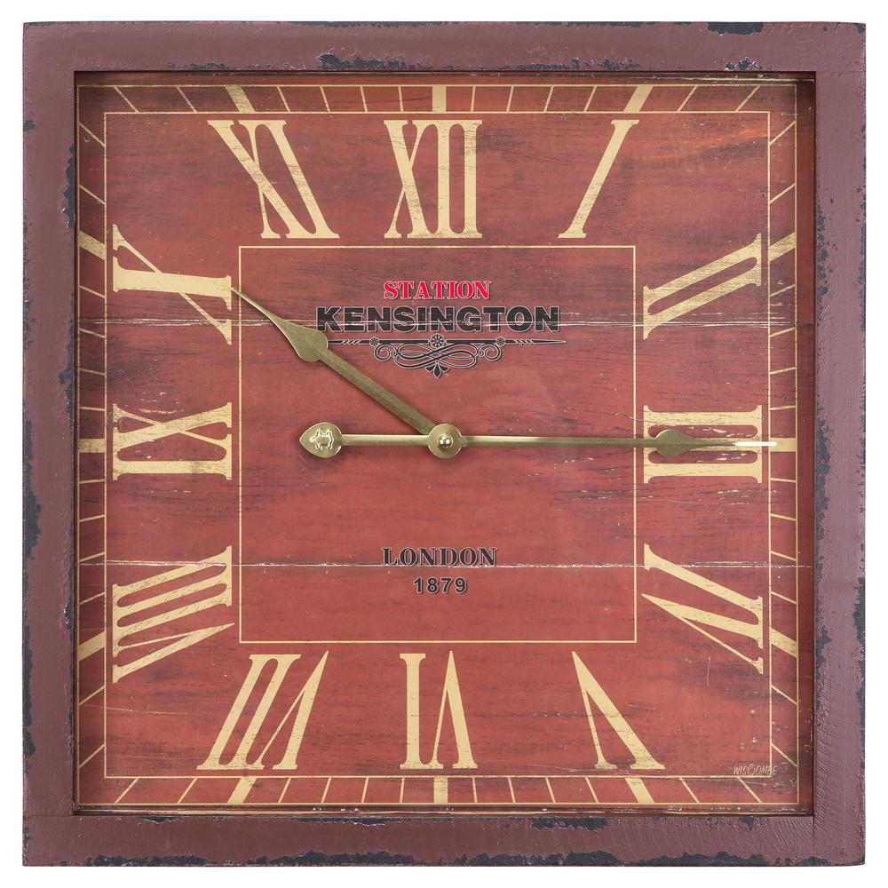 Yosemite Home Decor Square Wooden Wall Clock Clka1b951 The Depot Yosemite Home Decor Square Wooden Wall Clock