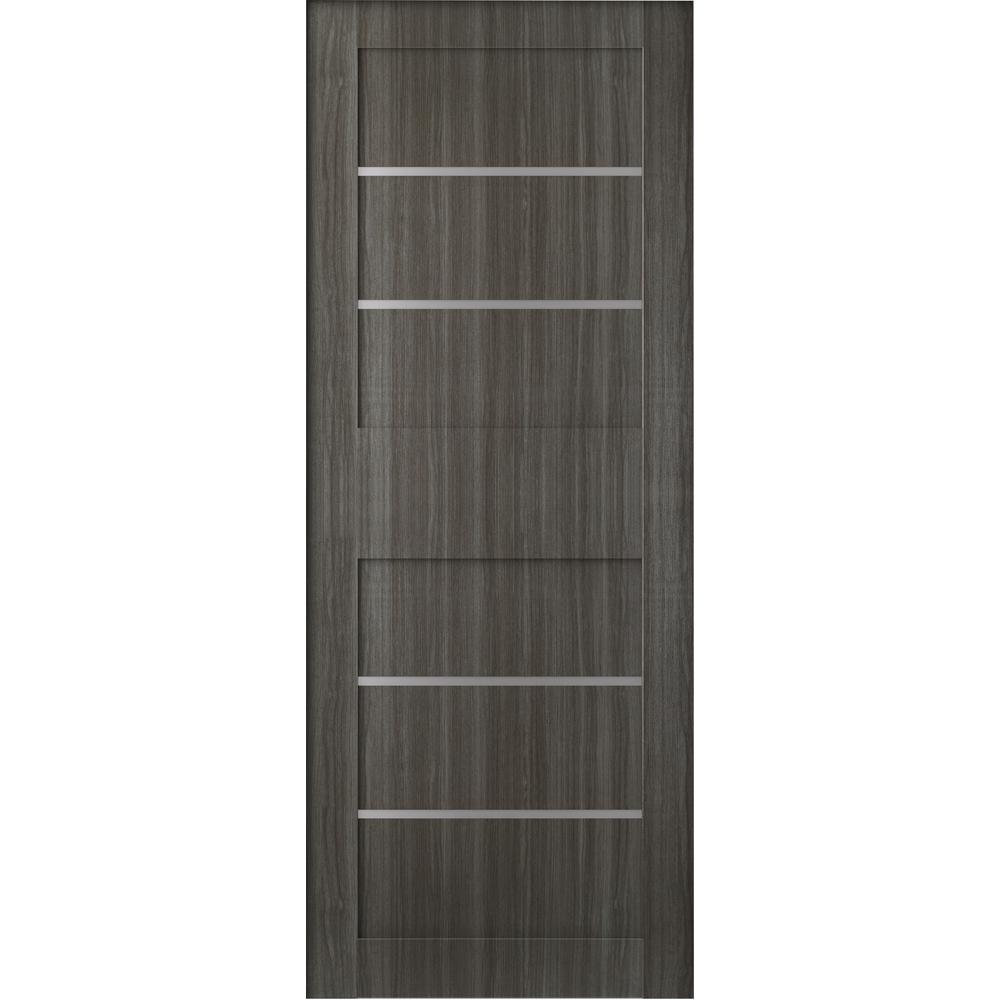 Belldinni 30 in. x 80 in. Liah Gray Oak Finished Frosted ...