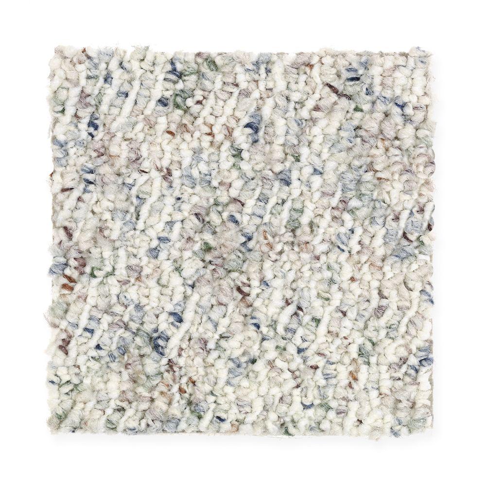 TrafficMASTER Carpet Sample Kent Color Morning Mist Berber 8 in. x