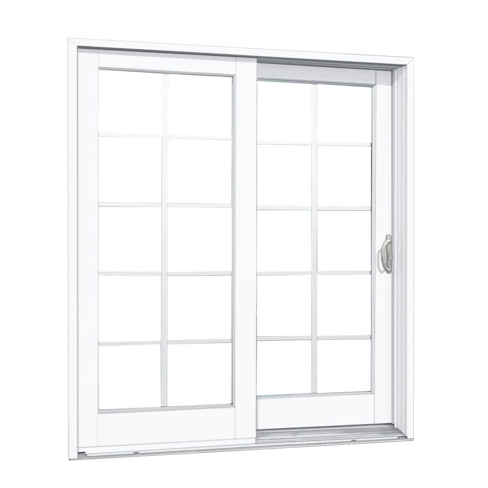 Stanley Doors 60 in. x 80 in. Double Sliding Patio Door with Internal Mini Blinds500004 The