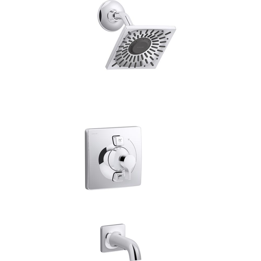 KOHLER Venza SingleHandle 1Spray Tub and Shower Faucet in Polished