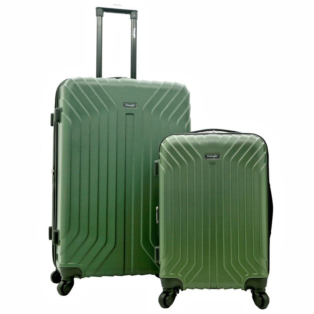 olive green suitcase