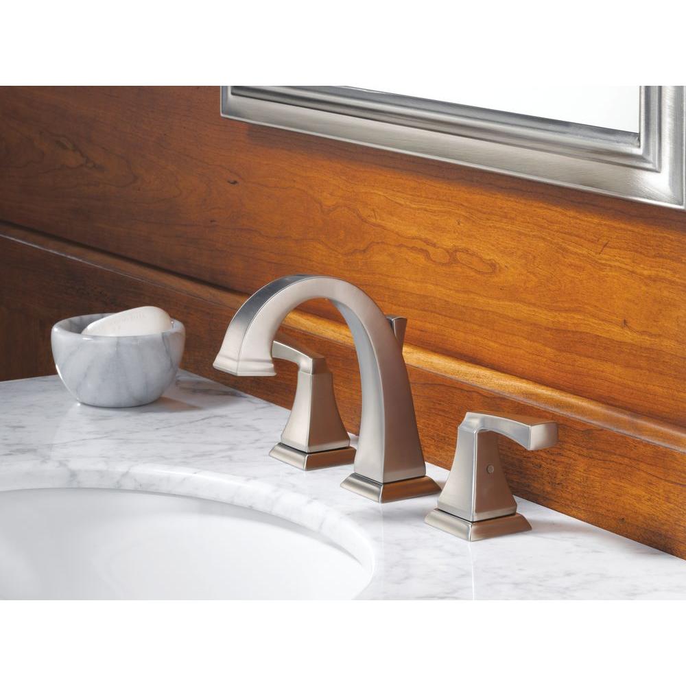 Delta Dryden 8 In Widespread 2 Handle Bathroom Faucet With Metal