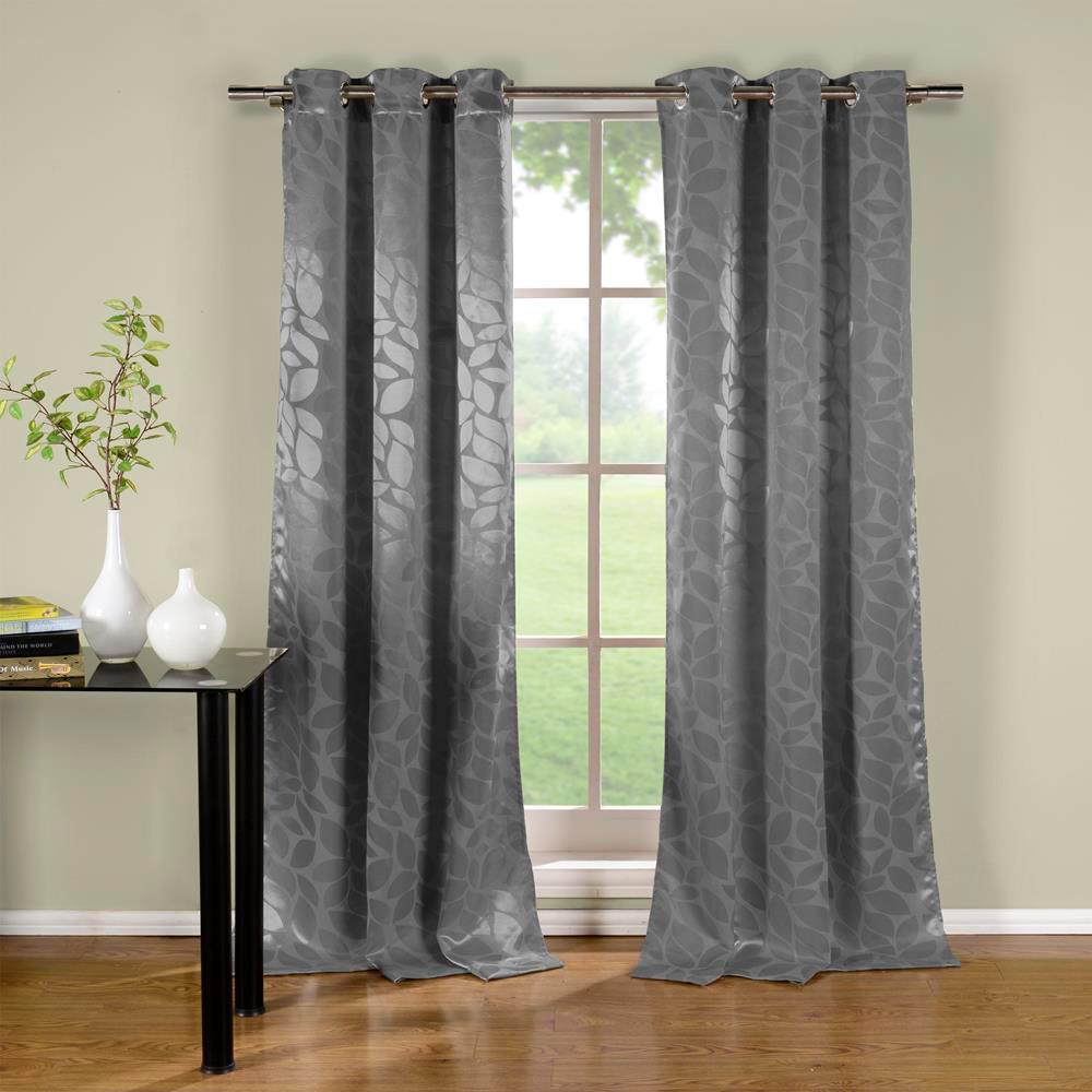 Duck River Zayden 38 In X 96 L Polyester Blackout Curtain Panel Grey 2 Pack