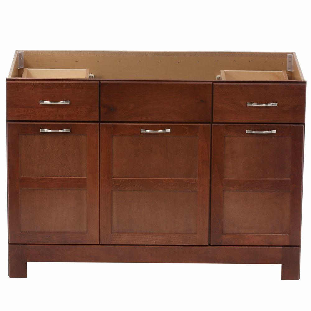 48 Inch Vanities 47 49 In Medium Brown Without Tops Casual 48 In W X 21 D 33 5 H Bath