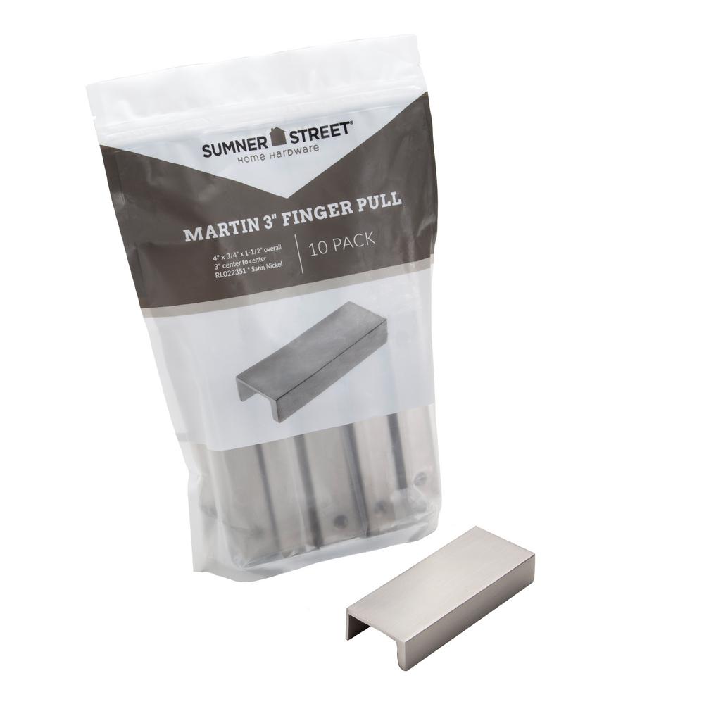 Sumner Street Home Hardware Martin 3 In Satin Nickel Drawer Pull 10 Pack Rl022351 The Home Depot