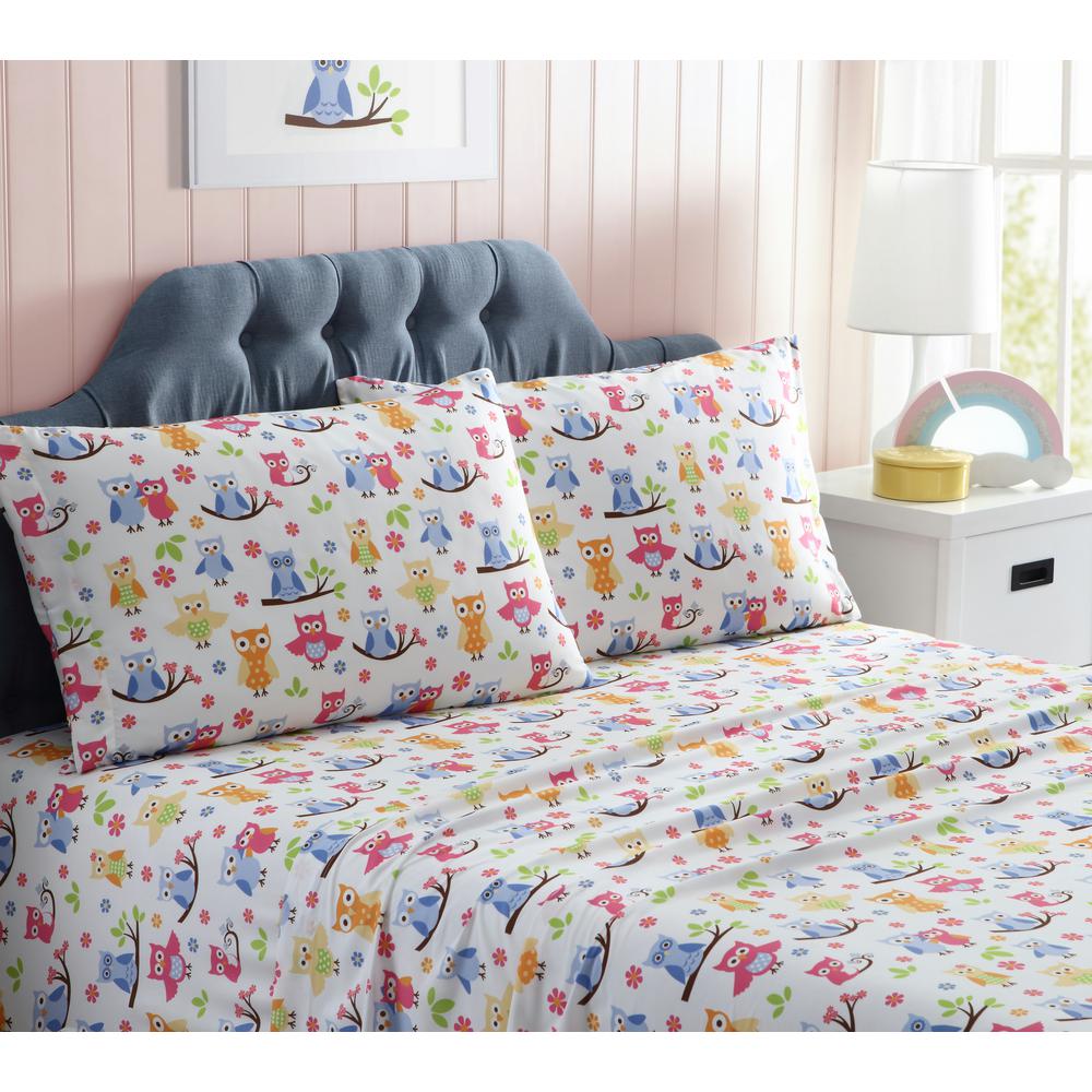 Kute Kids 4 Piece Owls Geometric Microfiber Twin Sheet Set M634048 The Home Depot - Red Owl Twin Bedding Kute Kids 4 Piece Owls Geometric Microfiber Twin Sheet Set M634048 The Home Depot - Red Owl Twin Bedding