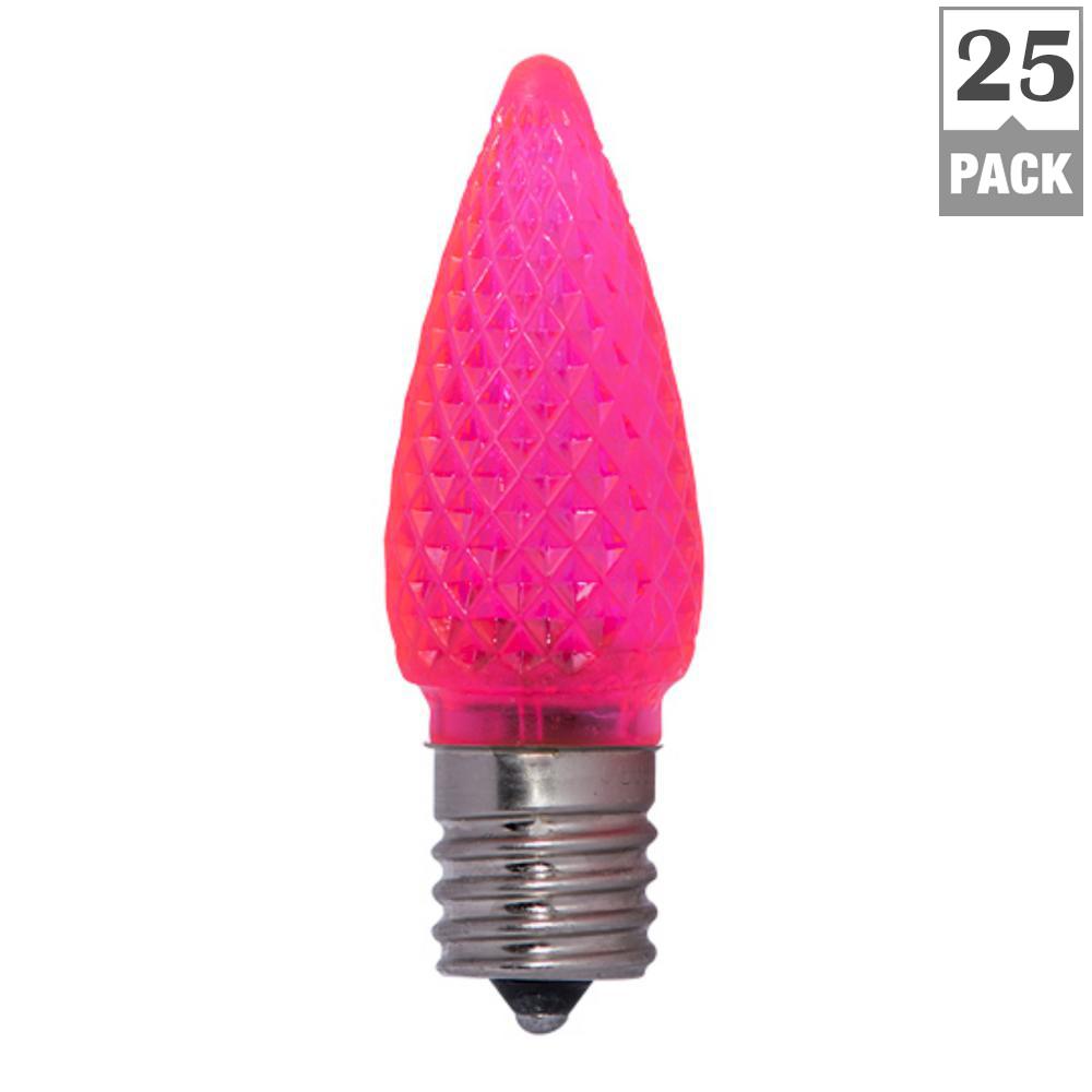 Decorative Pink Light Bulbs Lighting The 5 Watt Equivalent C9 Non Dimmable Led Intermediate Light Bulb Pink