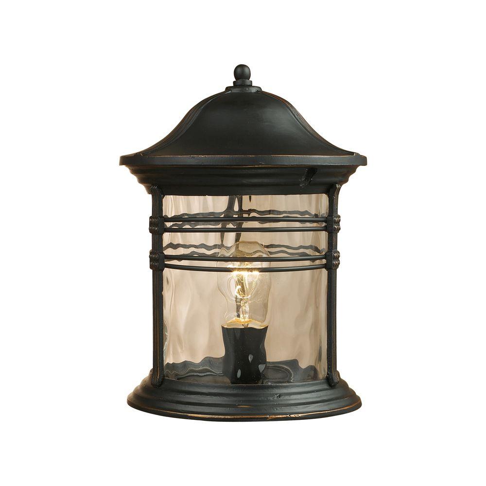 Titan Lighting Madison 1 Light Outdoor Matte Black Post