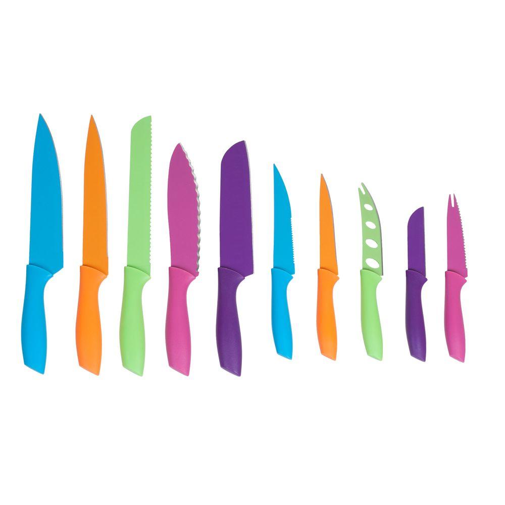 Whetstone 10Piece Stainless Steel Multi Colored Knife Set2510MKB