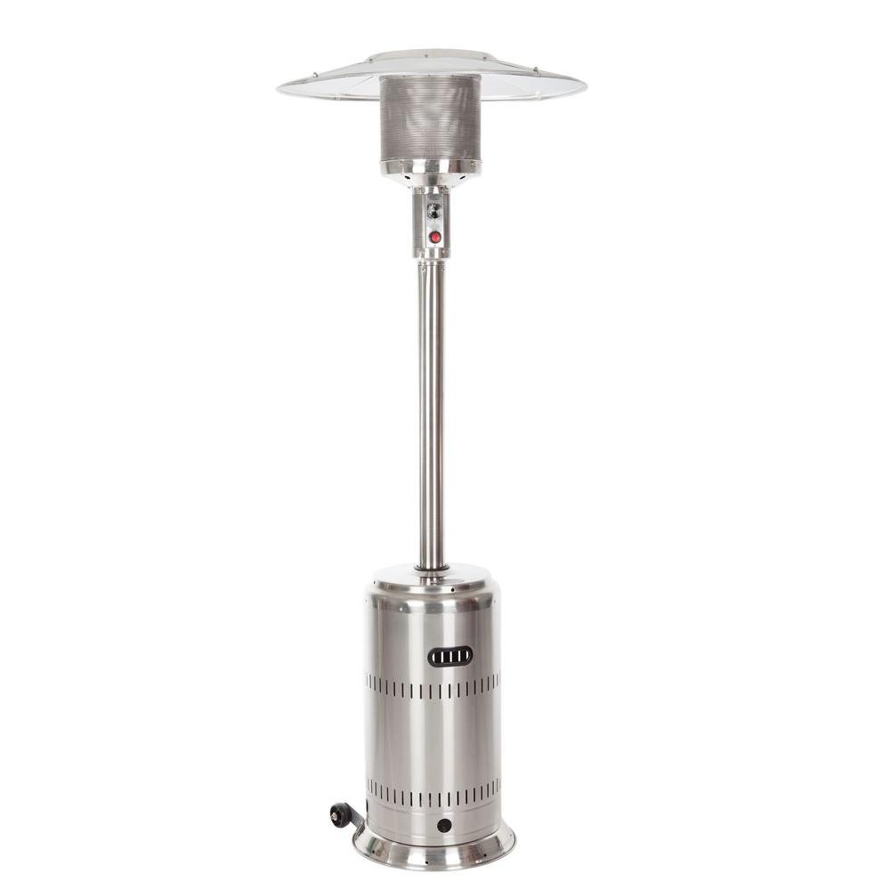 Fire Sense 46,000 BTU Stainless Steel Propane Gas Commercial Patio Heater01775 The Home Depot