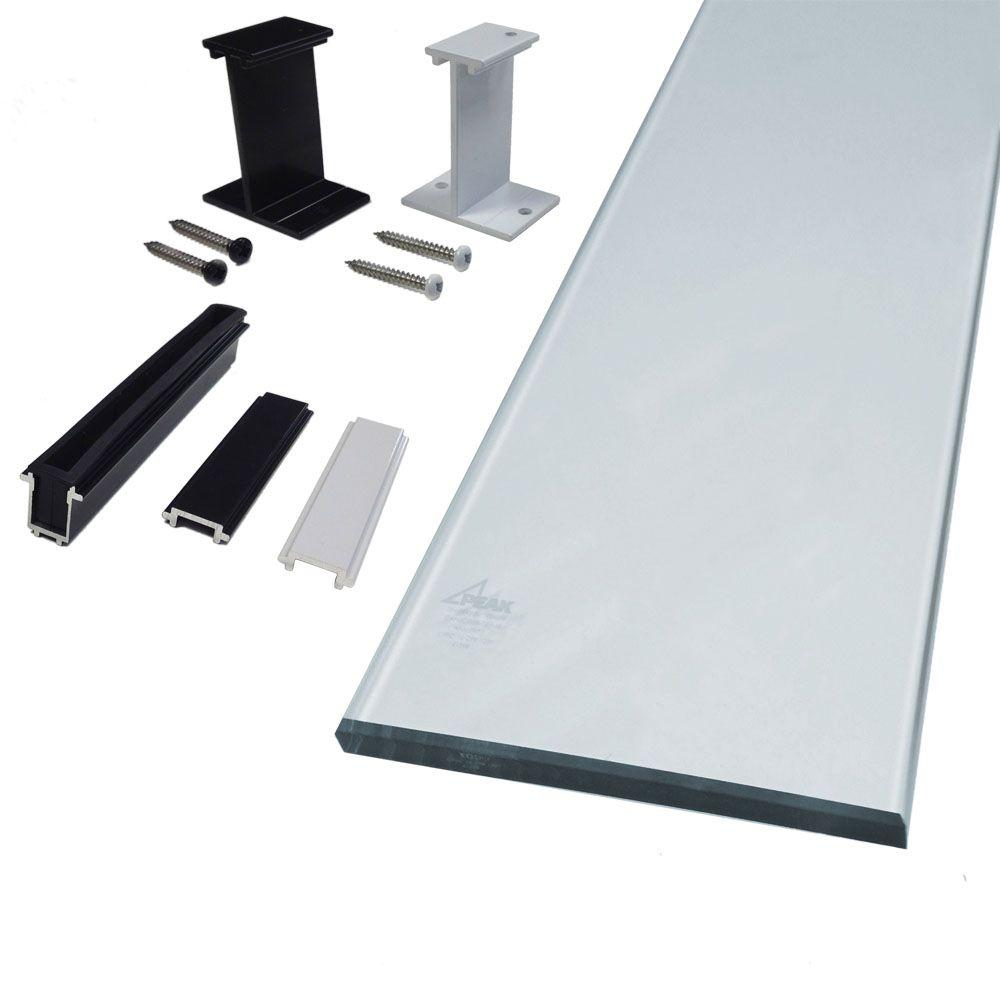 6 In Clear Glass Panel Rail Kit