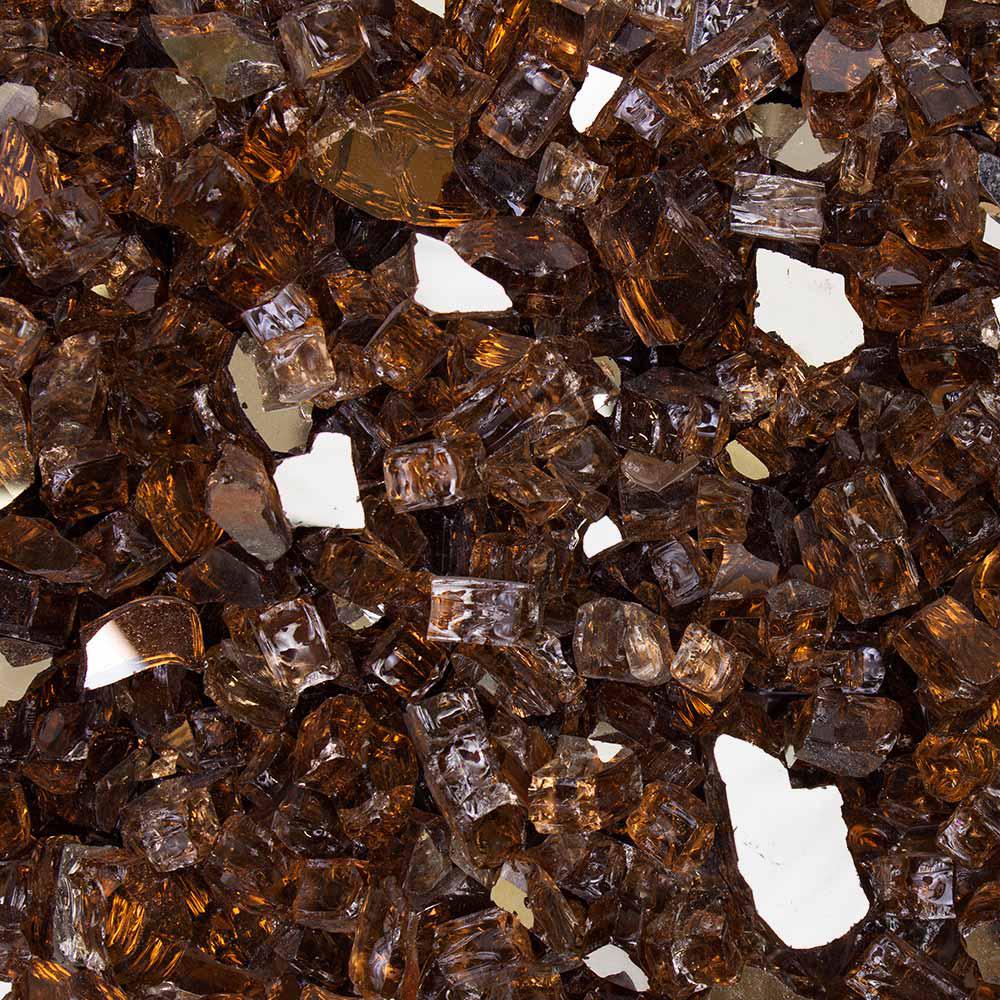 Celestial Fire Glass 1/2 in. 10 lbs. Cosmic Copper Reflective Tempered Fire Glass in Jar