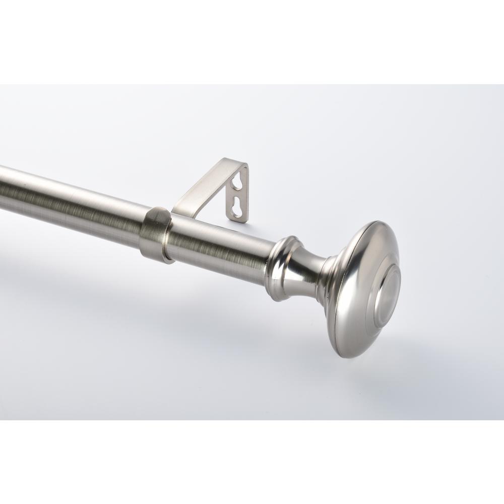 72 144 In Telescoping 1 In Knob Drapery Single Rod Set In