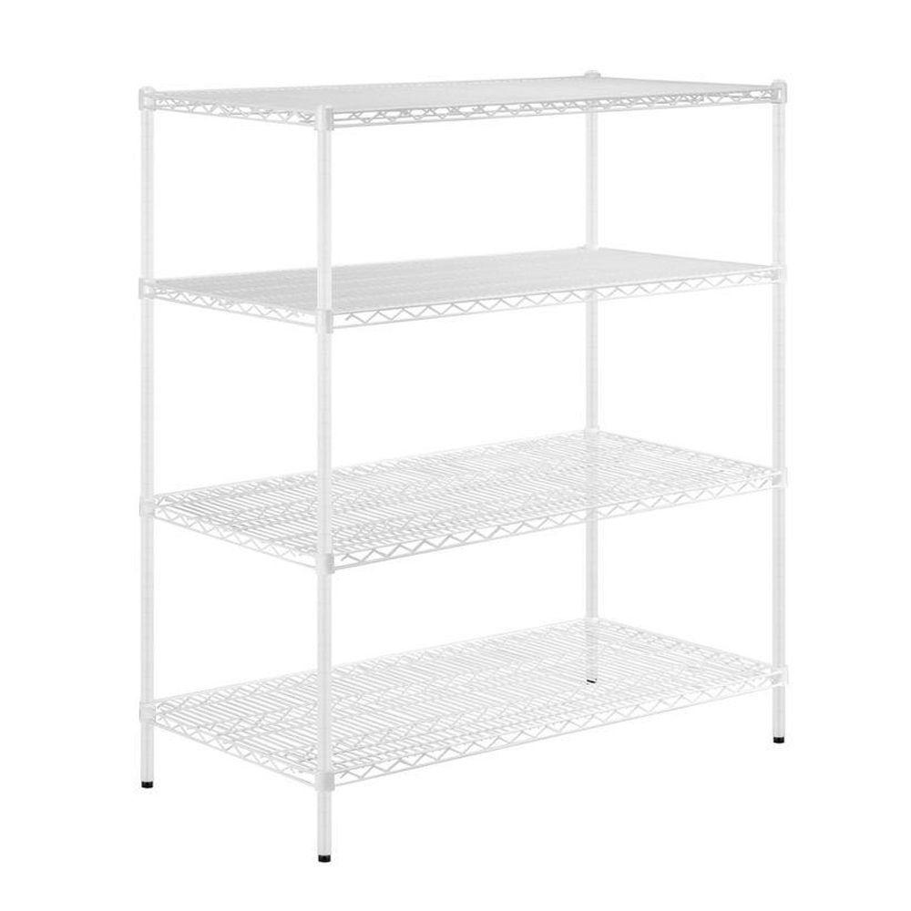 White Metal Storage Shelves honey can do 48 in h x 54 in w x 24 in d 4 shelf steel White Metal Storage Shelves honey can do 48 in h x 54 in w x 24 in d 4 shelf steel