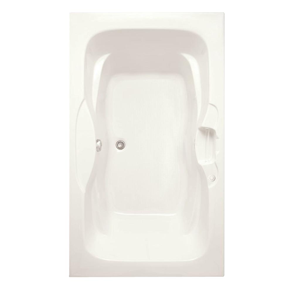 Aquatic Morice 6 ft. Acrylic Center Drain Rectangular Dropin Soaking