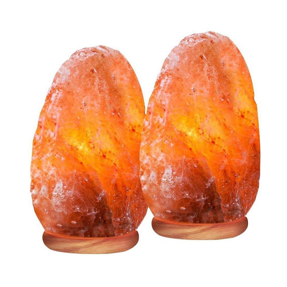100/% Authentic Rare Cube Himalayan Salt Lamp; Hand-Carved Modern Rectangle in Pink Crystal Rock Salt from The Himalayan Mountains; Footed Wood Base UL-Listed Dimmer Cord Extra Bulb; 11.5 lbs