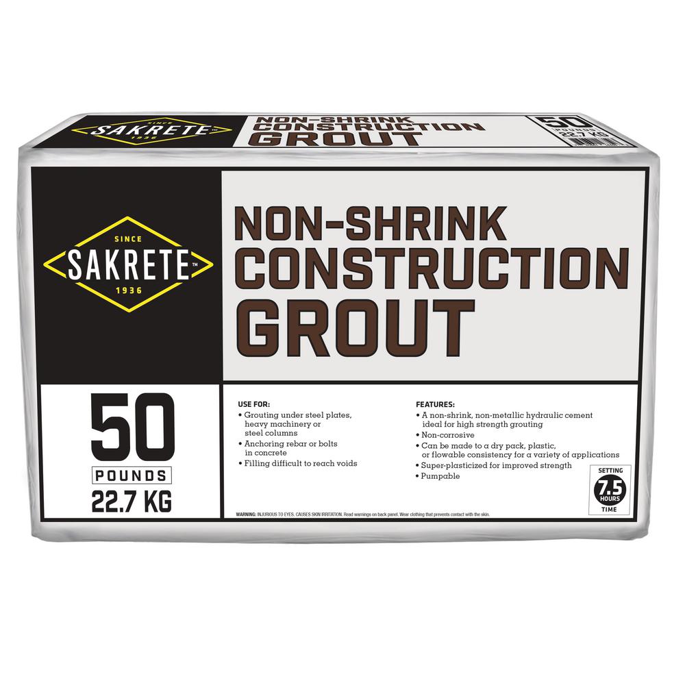 SAKRETE 50 lb. Non-Shrink Construction Grout Concrete Mix-100033428