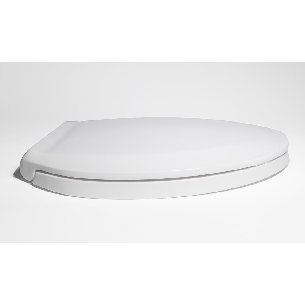 White Centoco 800STSS-001 Plastic Elongated Toilet Seat with Closed Front