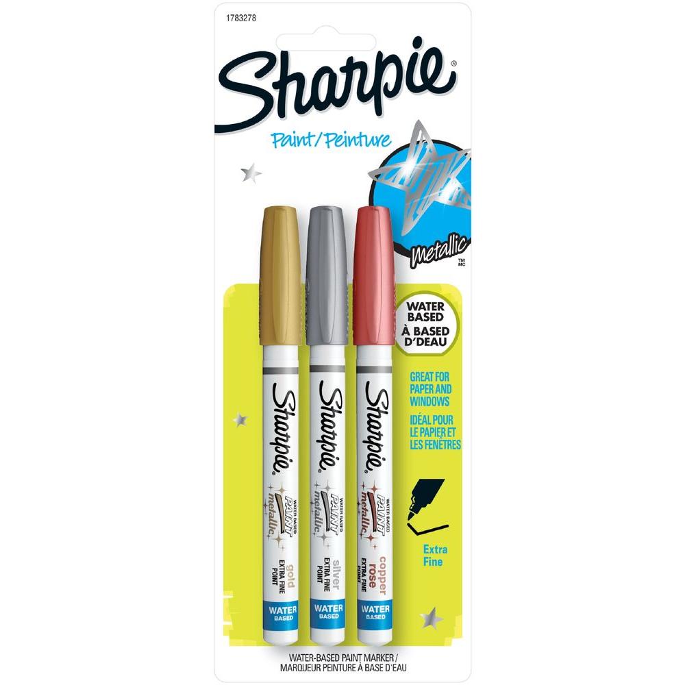 Sharpie Metallic Extra Fine Point Water-Based Paint Marker (3-Pack