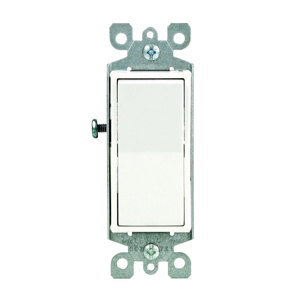 Leviton Decora 15 Amp Single Pole AC Quiet Switch, White (10-Pack) by Leviton