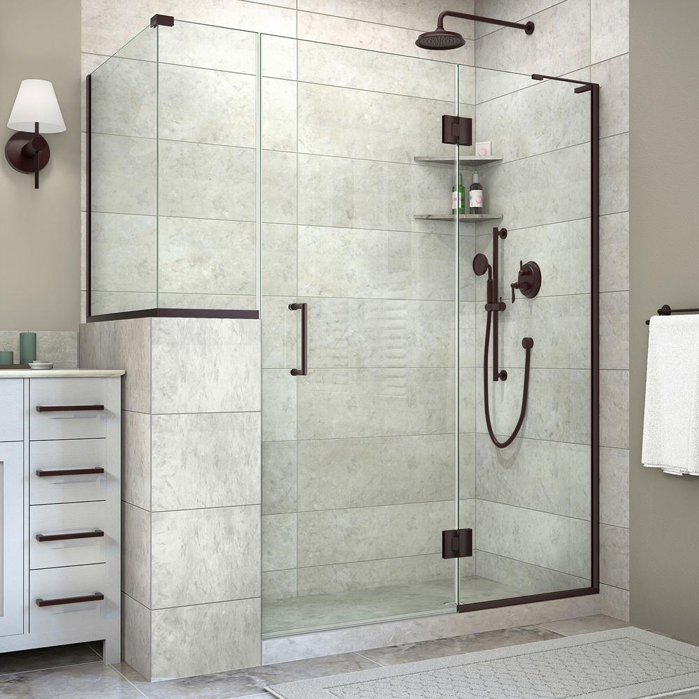 DreamLine UnidoorX 403/8 in. x 59 in. x 72 in. Frameless Corner Pivot