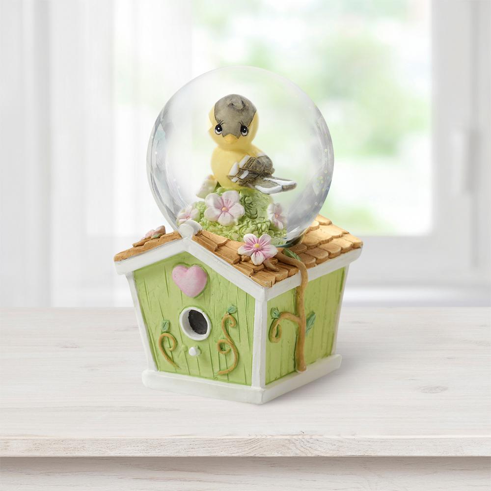 UPC 875555033441 product image for Tabletop Snow Globe Resin/Glass Mini Goldfinch Birdhouse, Multi | upcitemdb.com