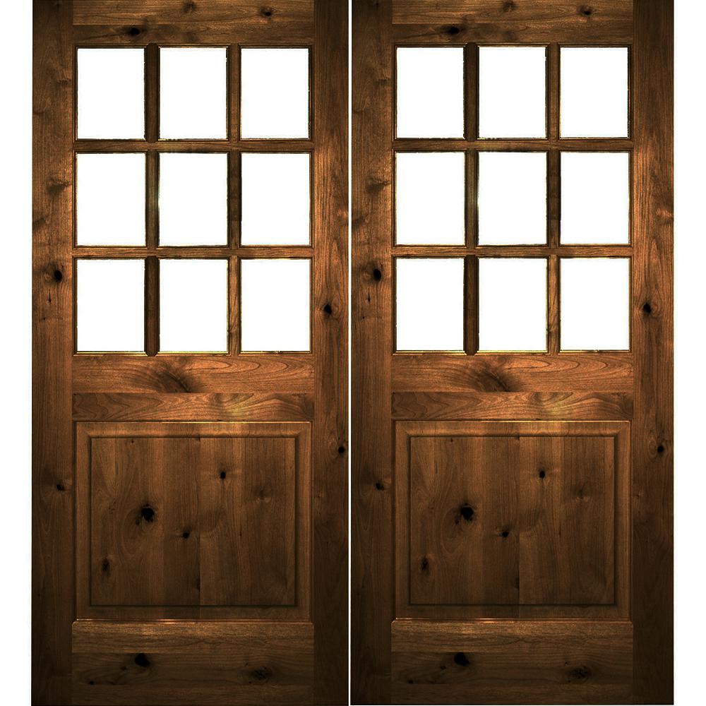 Light Brown Wood 1 Panel Double Door Exterior Doors Doors