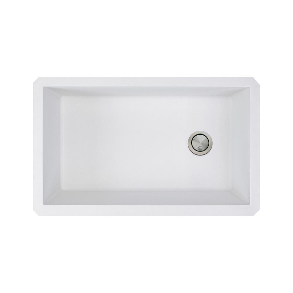Transolid Radius Undermount Granite 32 In Single Bowl Kitchen Sink Transolid Radius Undermount Granite 32 In Single Bowl Kitchen Sink White