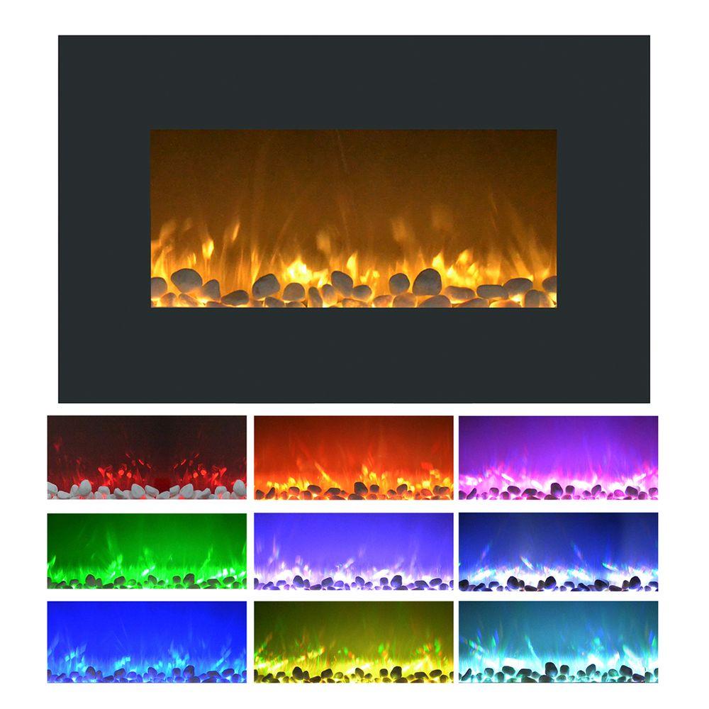 Northwest 36 In Electric Fireplace Color Changing Wall Mount